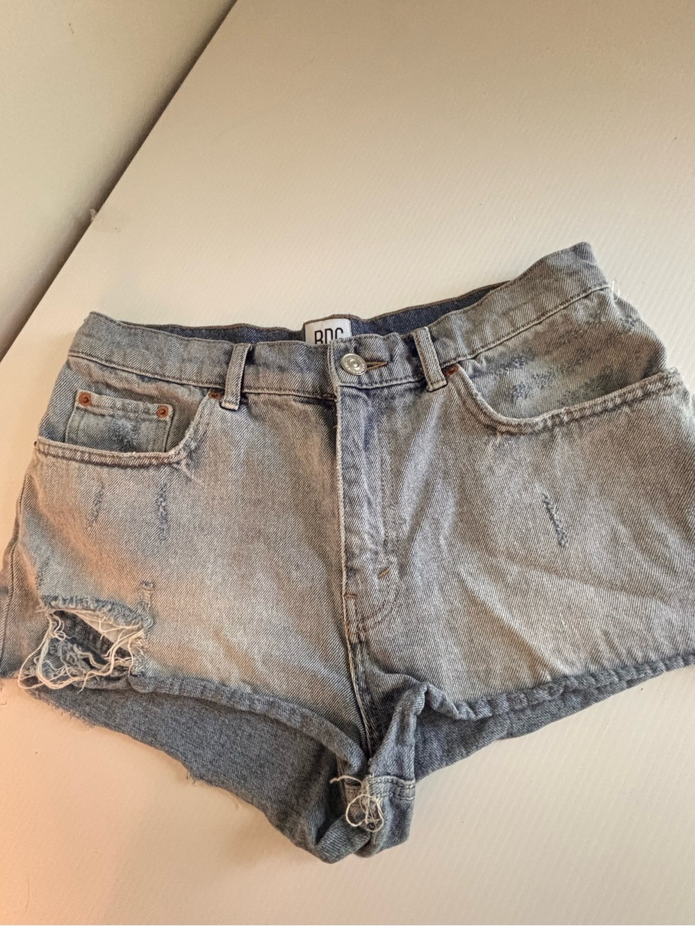 Urban Outfitters BDG Distressed Blue Denim Cutoffs SZ 29 Indie Boho